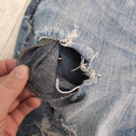 Silver Jeans Co. Suki Flap Slim Distressed Blue Denim Jeans – Women’s W33 L31 - Picture 10 of 14